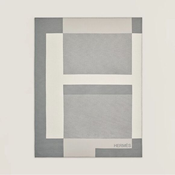 HERMÈS NEW 🎁 GIFTABLE Riviera Blanket Wool Cashmere Blanket - Picture 9 of 10